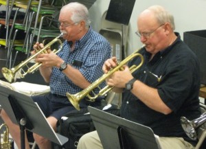 Dave Gale, Third Trumpet and Bob Millikan, Lead Trumpet (Photo by Tim Bayer)